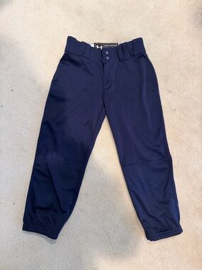 Navy Women’s Baseball Pants with Elastic Ankles Sz Small